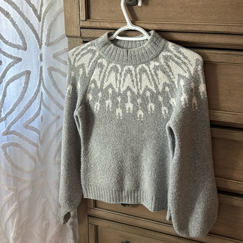 Guess Fair Isle Sweater - size Small - Grey